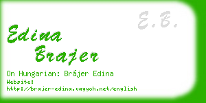 edina brajer business card